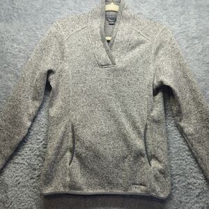 Eddie Bauer Womens Gray Pullover Sweatshirt Medium Shawl Neckline Classic